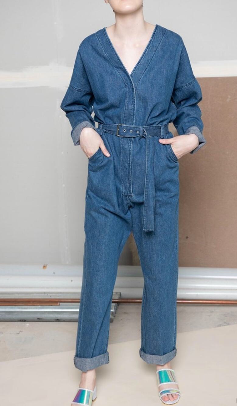 Rachel Comey Glitch Jumpsuit in Indigo Blue Denim Size 4 - NO BELT